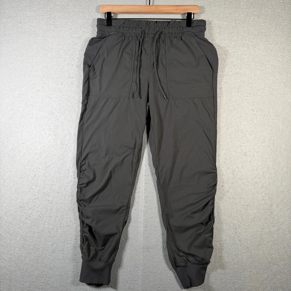 Lululemon Studio Dance Jogger Pants Women's Size 8 Charcoal Ruched‎ Ankle